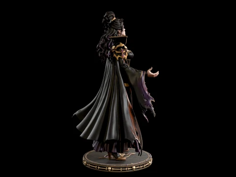 Dark Fantasy Necromancer Queen 3D Print Ready Figurine 3D Print Model