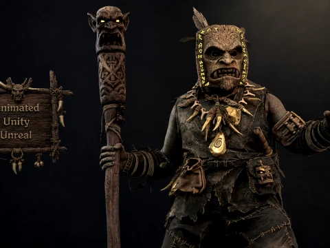 Orc Shaman Three 3D Model