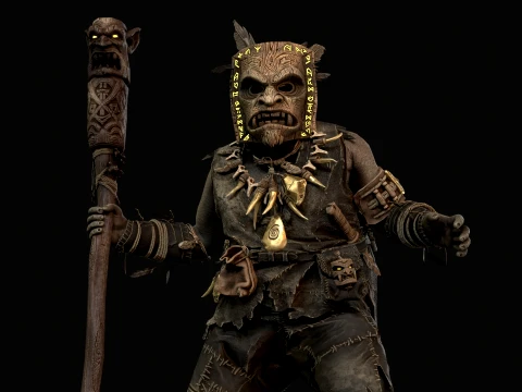 Orc Shaman Three 3D Model