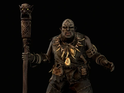 Orc Shaman Three 3D Model