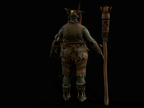 Orc Shaman Three 3D Model