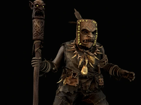 Orc Shaman Three 3D Model