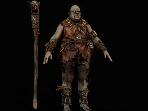 Orc Shaman Three 3D Model