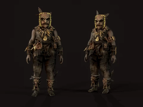 Orc Shaman Three 3D Model