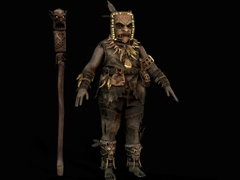 Orc Shaman Three 3D Model