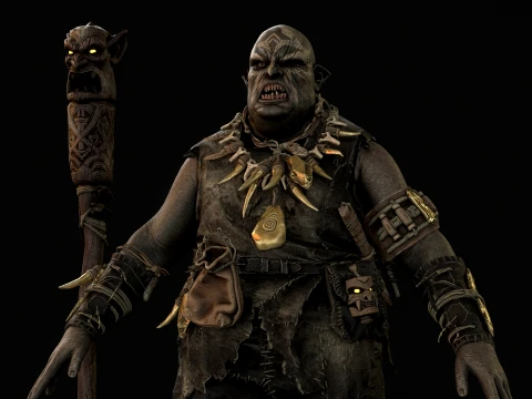 Orc Shaman Three 3D Model