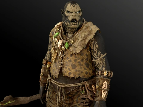 Orc Shaman Four 3D Model