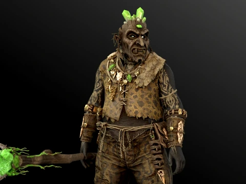 Orc Shaman Four 3D Model
