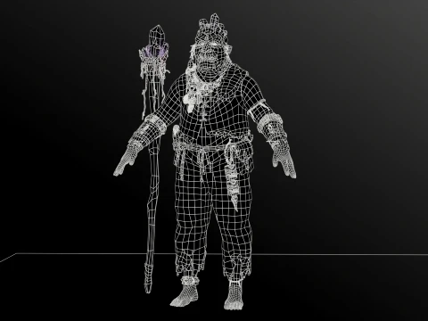 Orc Shaman Four 3D Model