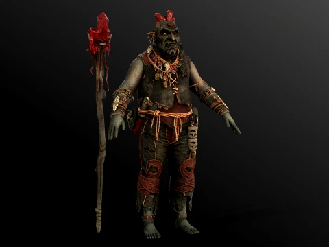 Orc Shaman Four 3D Model