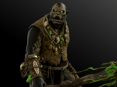 Orc Shaman Four 3D Model