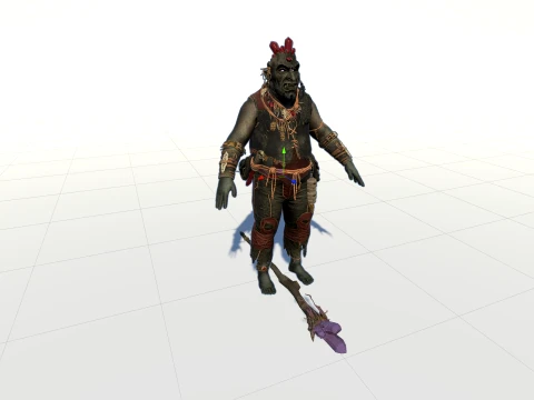 Orc Shaman Four 3D Model