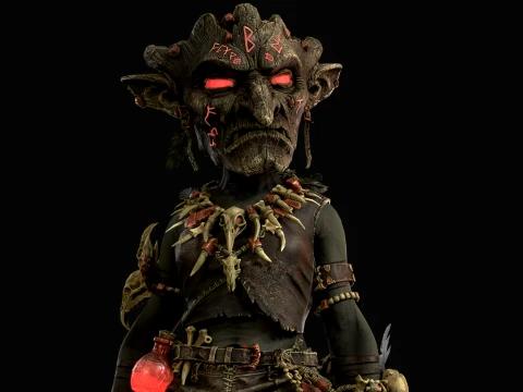 Goblin Shaman Four 3D Model