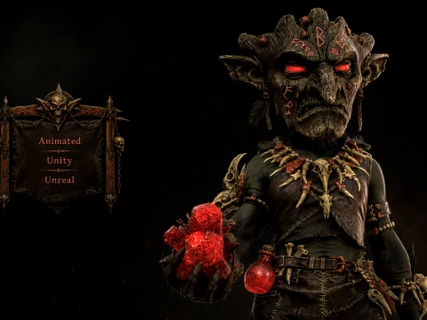 Goblin Shaman Four 3D Model