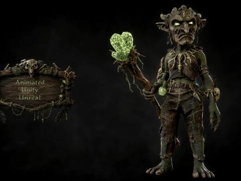 Goblin Shaman Four 3D Model