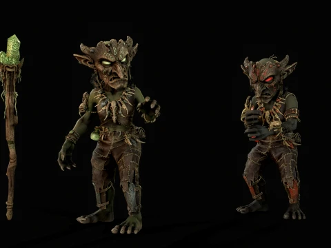 Goblin Shaman Four 3D Model