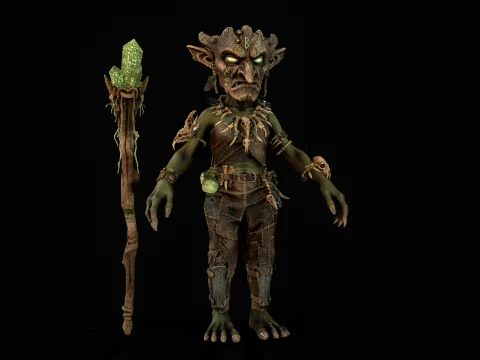 Goblin Shaman Four 3D Model