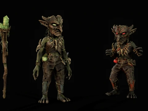 Goblin Shaman Four 3D Model