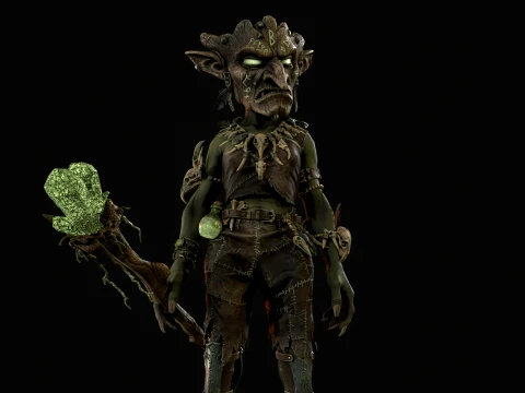 Goblin Shaman Four 3D Model