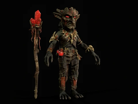 Goblin Shaman Four 3D Model