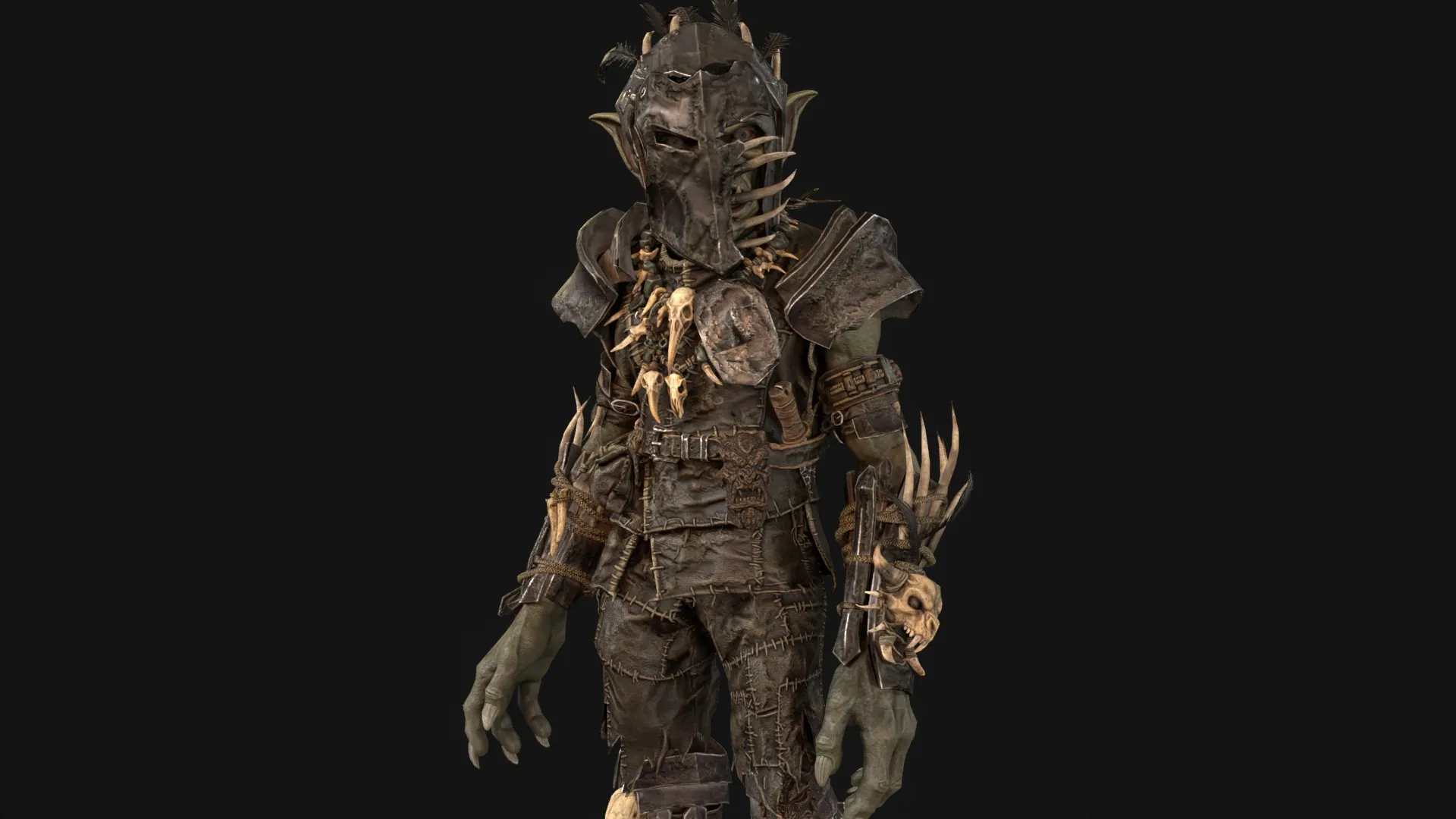 Goblin Fighter 1 3D Model .c4d .max .obj .3ds .fbx .stl .blend