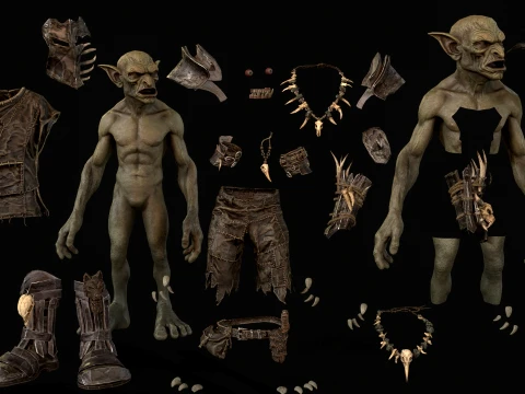 Goblin Fighter 1 3D Model