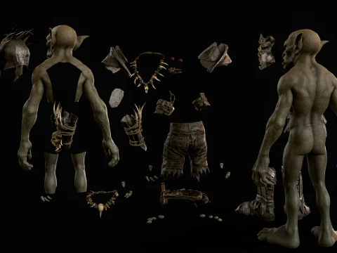 Goblin Fighter 1 3D Model