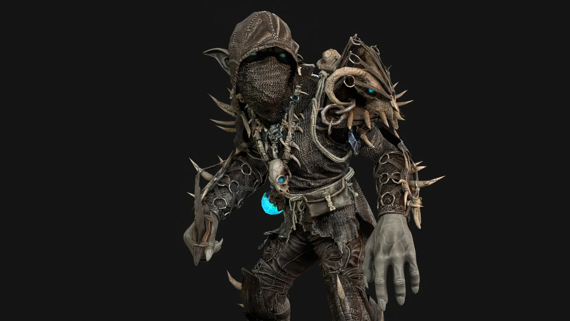 Goblin Fighter Two 3D Model .c4d .max .obj .3ds .fbx .stl .blend