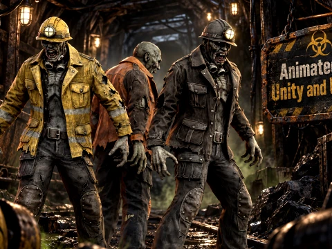 Zombie Miner 3D Model