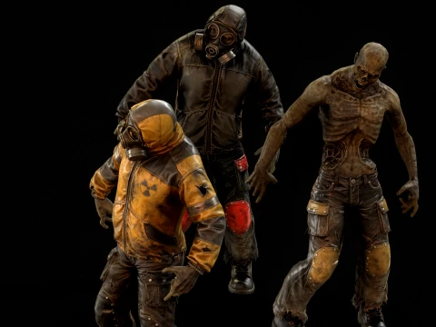 Zombie Miner Two 3D Model