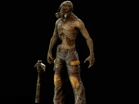 Zombie Miner Two 3D Model