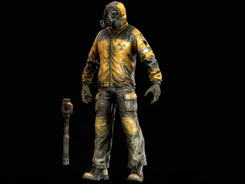 Zombie Miner Two 3D Model