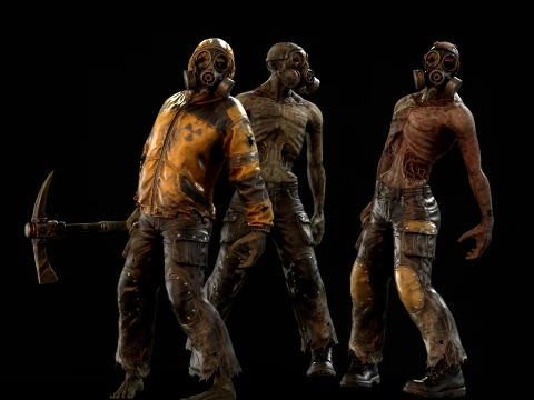 Zombie Miner Two 3D Model