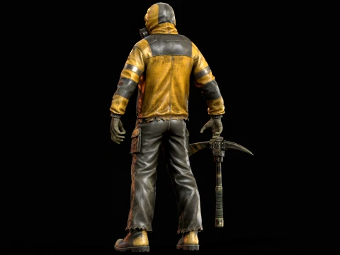 Zombie Miner Two 3D Model