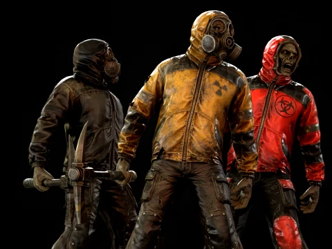 Zombie Miner Two 3D Model