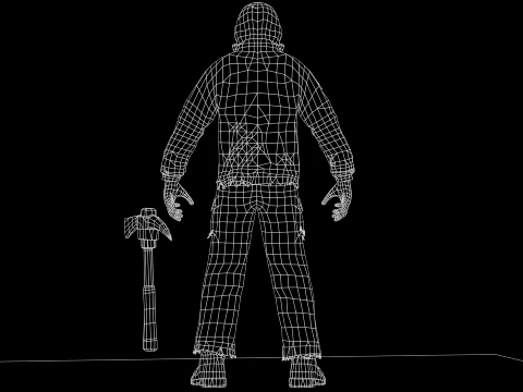 Zombie Miner Two 3D Model