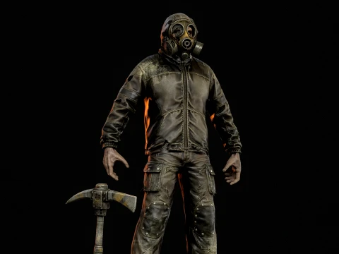 Zombie Miner Two 3D Model