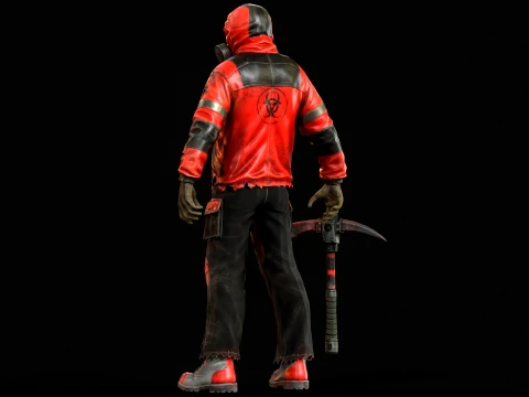 Zombie Miner Two 3D Model