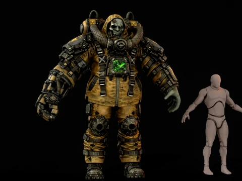 Zombie Juggernaut Three 3D Model