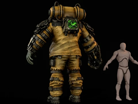 Zombie Juggernaut Three 3D Model