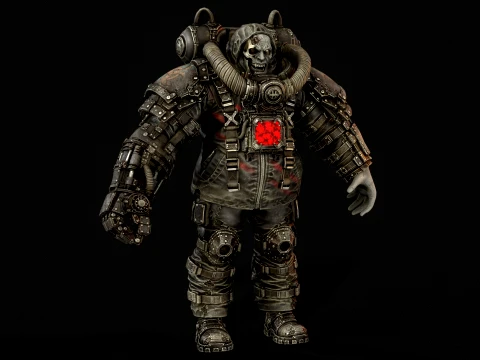 Zombie Juggernaut Three 3D Model