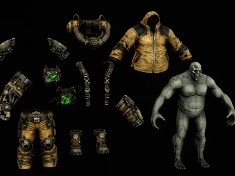Zombie Juggernaut Three 3D Model