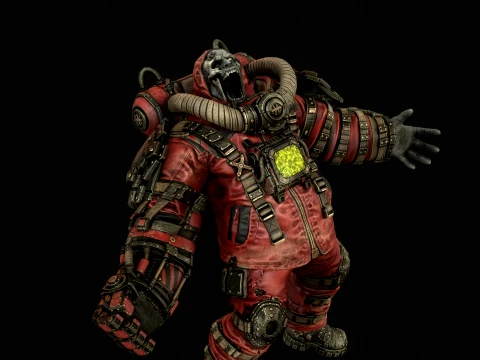 Zombie Juggernaut Three 3D Model