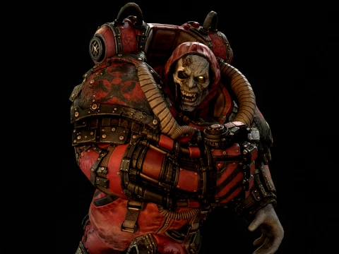 Zombie Juggernaut Three 3D Model