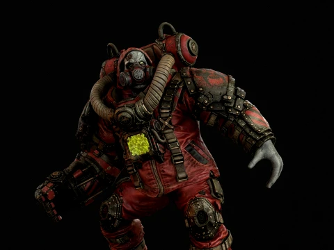 Zombie Juggernaut Three 3D Model