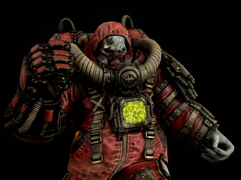 Zombie Juggernaut Three 3D Model