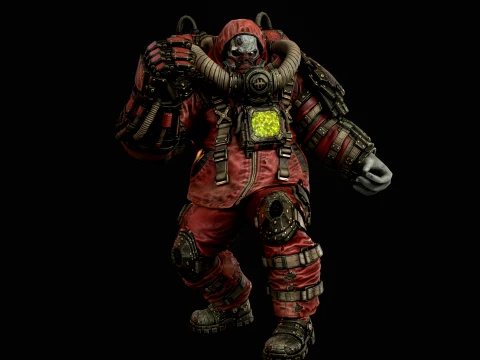Zombie Juggernaut Three 3D Model