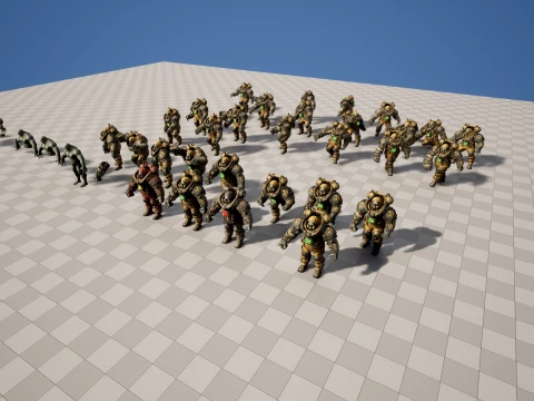 Zombie Juggernaut Three 3D Model