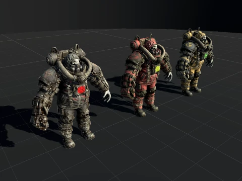 Zombie Juggernaut Three 3D Model