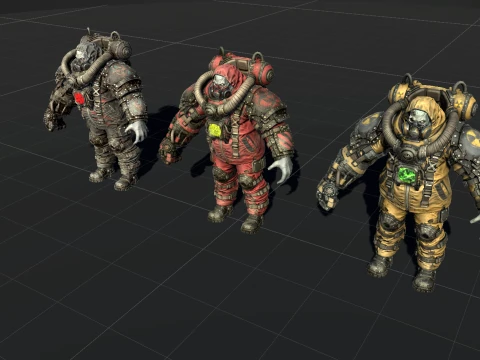 Zombie Juggernaut Three 3D Model